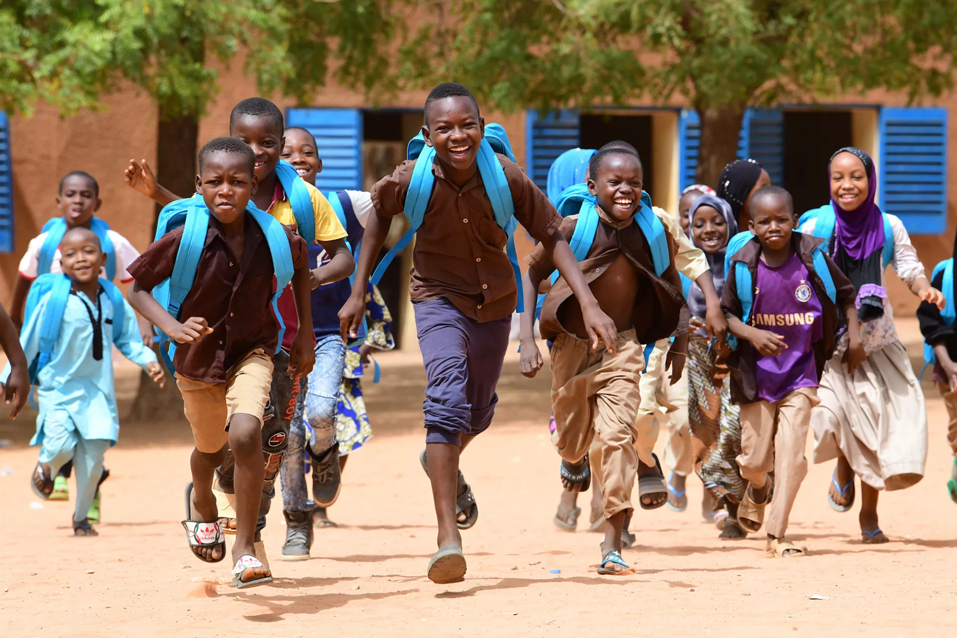 Children at the playground of their school in Niamey, the capital of Niger