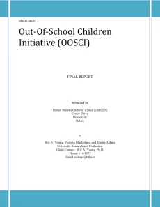 over image of the Belize out-of-school children country study 2017