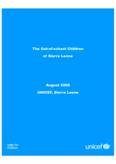 Cover of the OOSCI Sierra Leone country study 2008