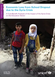 Cover for the Economic loss from school dropout due to the Syria crisis report